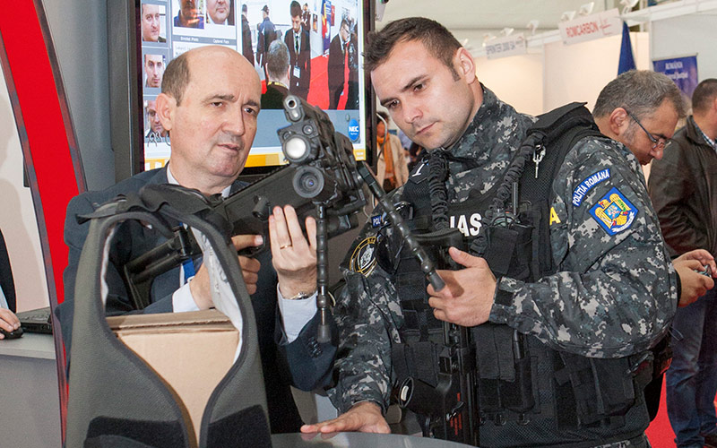 UTI Shooting Range exhibits a diverse collection of lethal and non-lethal weapons at BSDA 2014